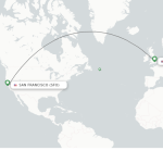 How long is the travel time from sfo to london