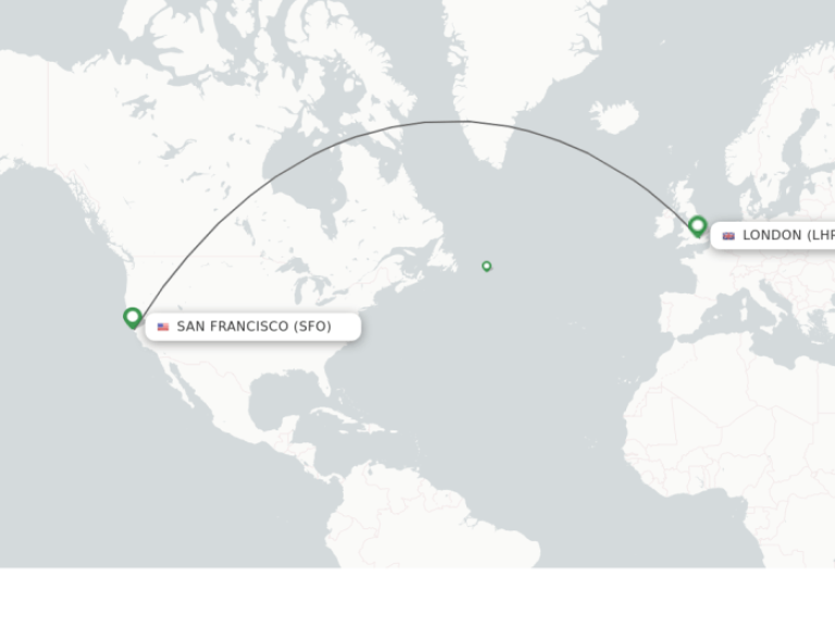 How long is the travel time from sfo to london