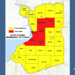 Erie county travel ban map