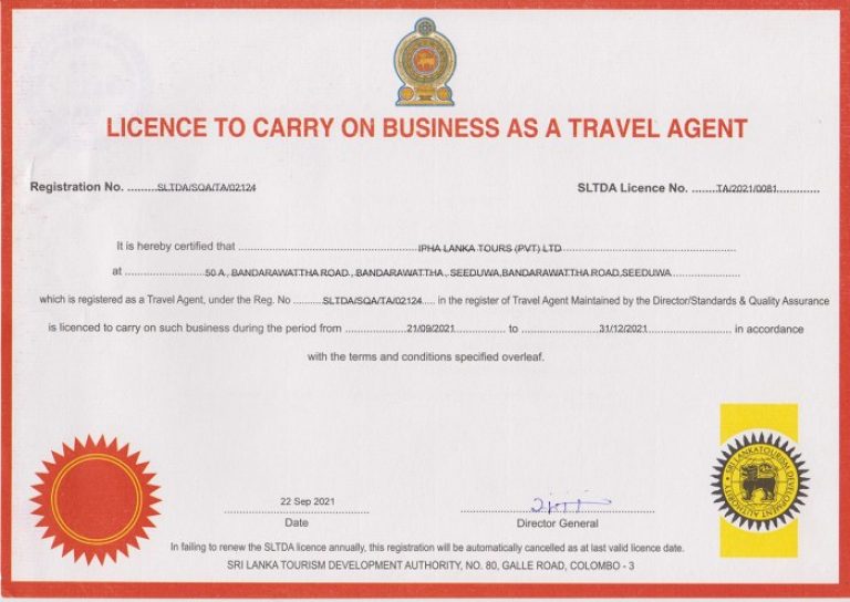 Travel agent license